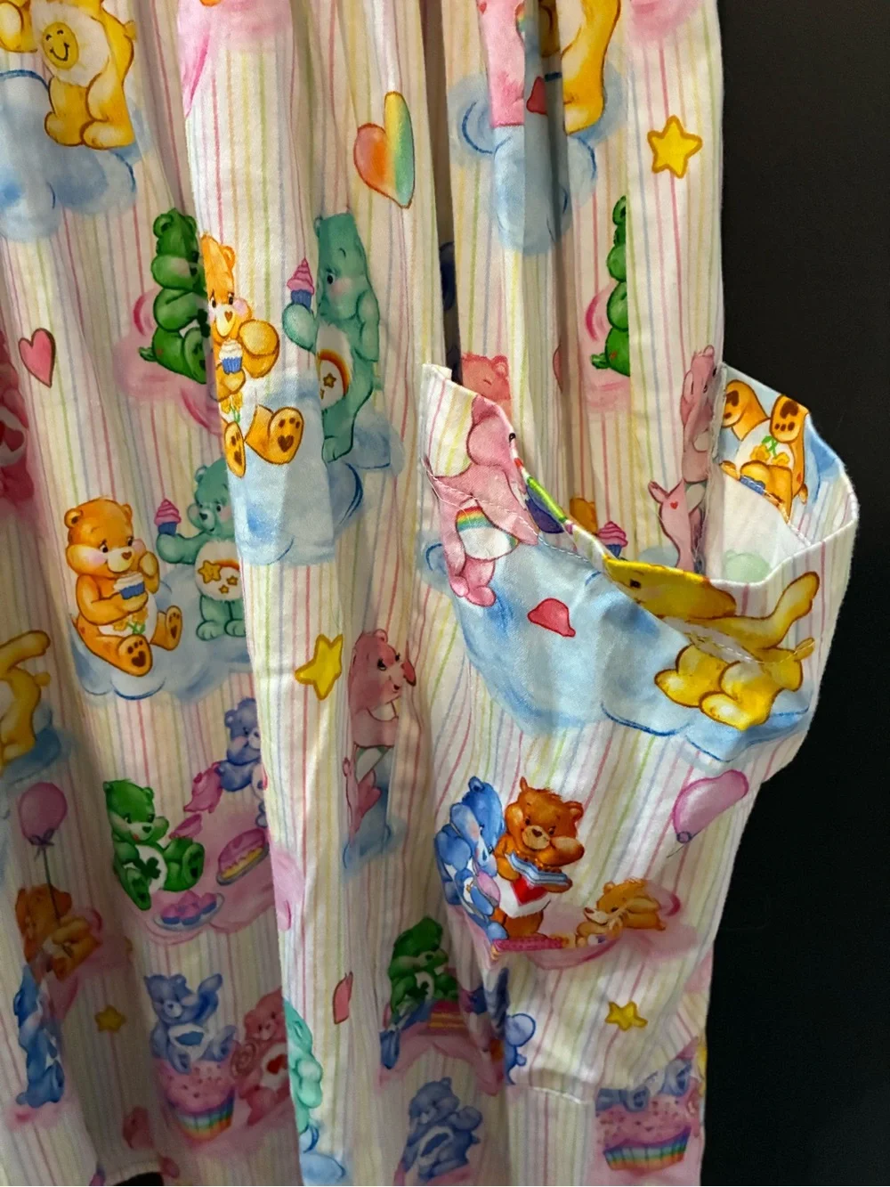 EUC Modcloth Multicolor Care Bear Print Mini Dress - Picture 3 of 5